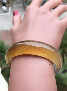 精美套装巴西天然半蜜半灰紫水草玛瑙手镯弥勒佛吊坠高档收藏礼1