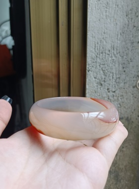 一物一拍巴西天然俏红玛瑙手镯加厚加宽水润冰透女手环礼时尚191