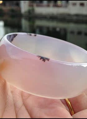 纯天然原色通透生日礼物玛瑙手镯