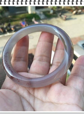 正品纯天然红水草原石灰玛瑙手镯复古圆条特色精美女士礼68