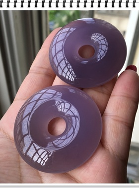 原石纯天然蓝玉髓平安扣吊坠特色精美配送吊坠绳送妈妈女友礼61