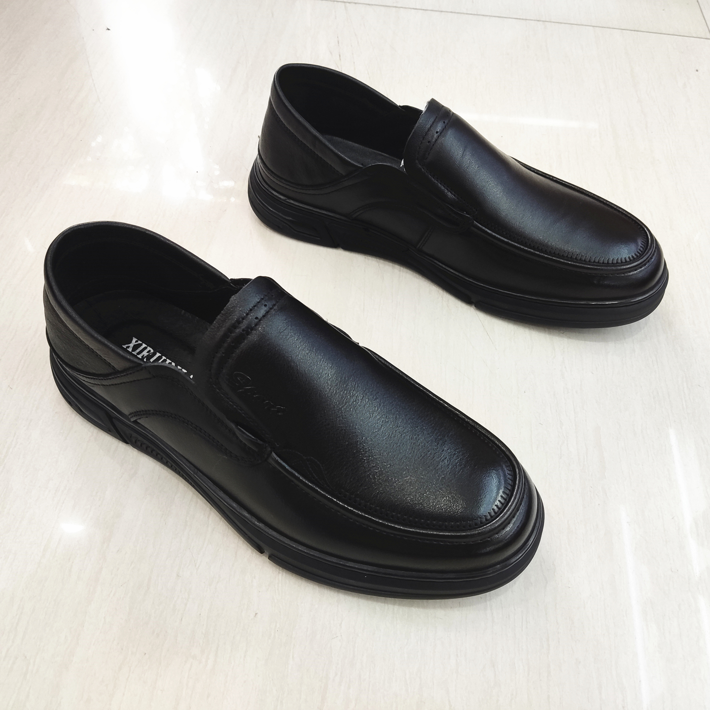 西瑞鸟商场真皮男鞋2025年秋季新款时尚轻便休闲鞋皮鞋男士爸爸鞋 - 图3