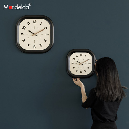 Mandelda韩国品牌2026新款挂钟客厅现代简约大气创意时钟表挂墙 - 图0
