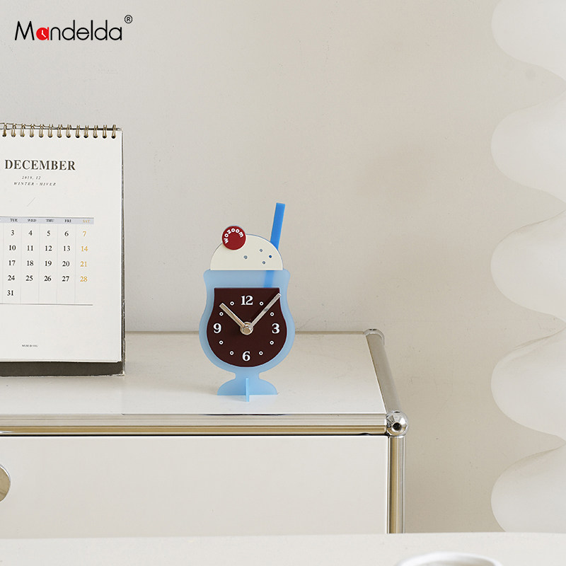 Mandelda轻奢办公室客厅装饰品酒柜创意桌面时钟表摆件高级感小众,淘宝优惠券,粉丝福利购,淘宝优惠卷