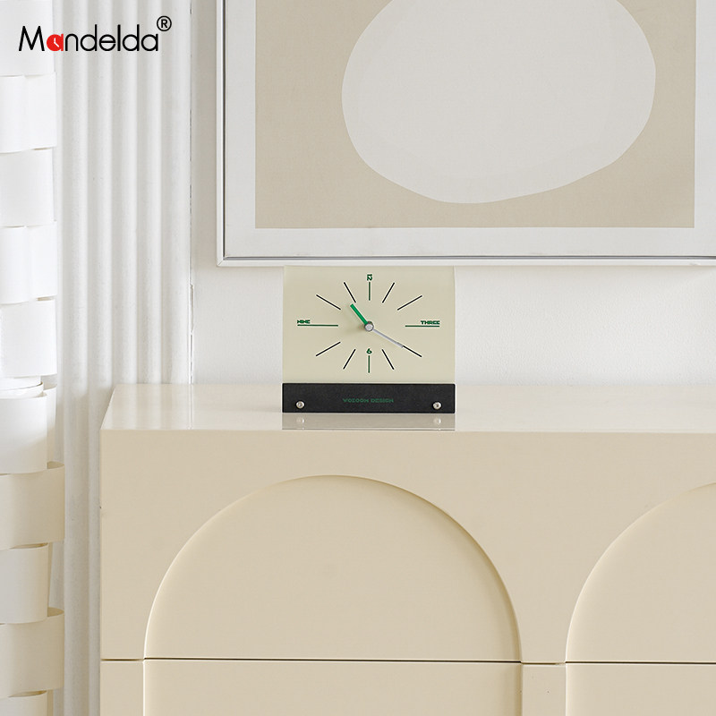 Mandelda入户玄关钟表摆放式时钟创意家居桌面电视柜装饰品摆件,淘宝优惠券,粉丝福利购,淘宝优惠卷