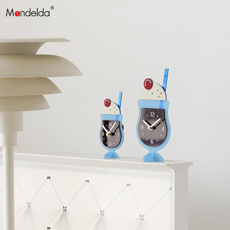 Mandelda轻奢办公室客厅装饰品酒柜创意桌面时钟表摆件高级感小众,淘宝优惠券,粉丝福利购,淘宝优惠卷