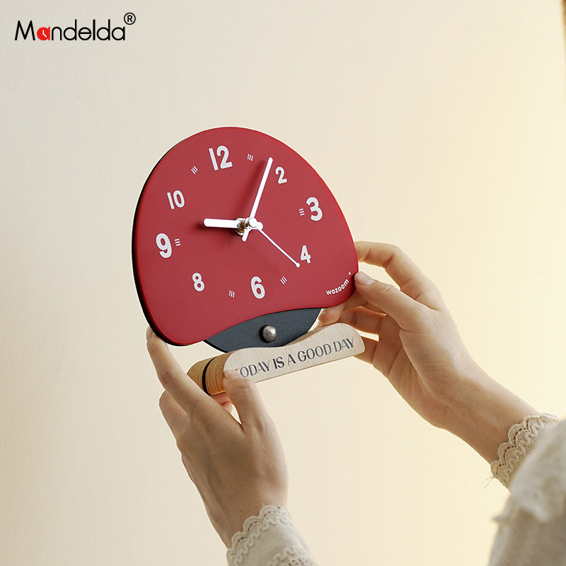 Mandelda玄关时钟摆件家居客厅电视柜创意钟表桌面摆台式装饰品,淘宝优惠券,粉丝福利购,淘宝优惠卷