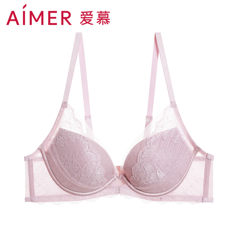 爱慕奇幻花园内衣女秋冬小胸聚拢中厚模杯透气隐孔文胸AM118871 - 图3
