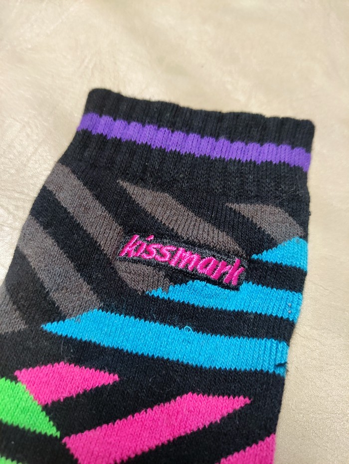 纯原日本KISSMARK女士全毛圈多彩条不规则撞色高筒及膝户外滑雪袜,淘宝优惠券,粉丝福利购,淘宝优惠卷