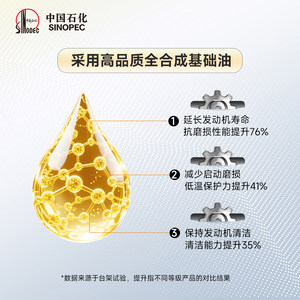 长城机油 A5B5 0W30全合成机油 汽车 润滑油官方正品机油