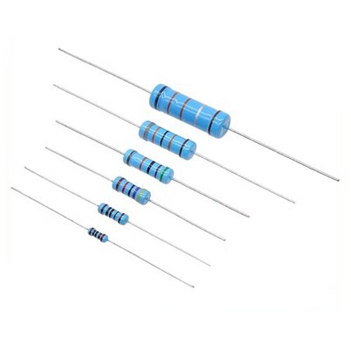 RJ14 1/4W金属膜电阻1%铜脚 50R 500R 欧姆 5K 50K 500K（100只） - 图3