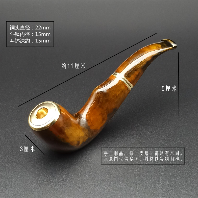 【两用烟斗】活性炭过滤小烟斗烟嘴粗细烟香烟烟丝两用男士礼品 - 图0