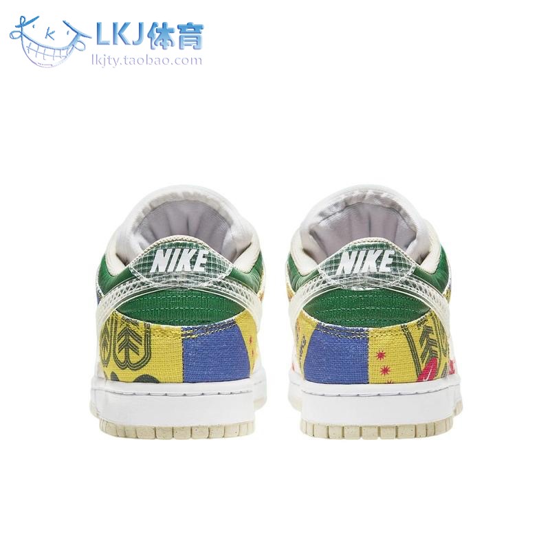 LKJ体育 Nike Dunk Low 超级市场 白彩色 城市 板鞋 DA6125-900 - 图1