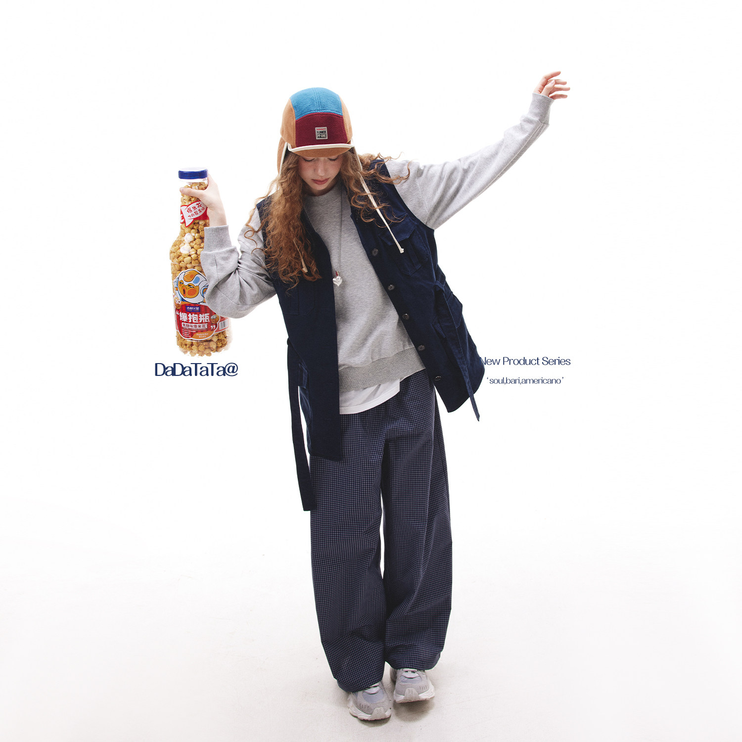 晶咕白标DADATATA【城市旷野】复古设计感多口袋工装马甲女秋大码,淘宝优惠券,粉丝福利购,淘宝优惠卷