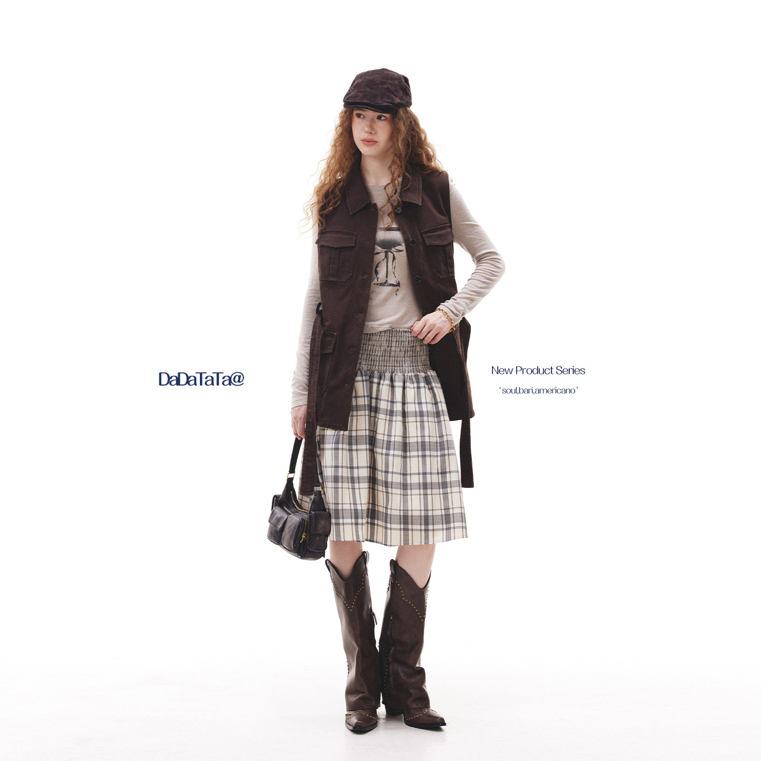 晶咕白标DADATATA【城市旷野】复古设计感多口袋工装马甲女秋大码,淘宝优惠券,粉丝福利购,淘宝优惠卷