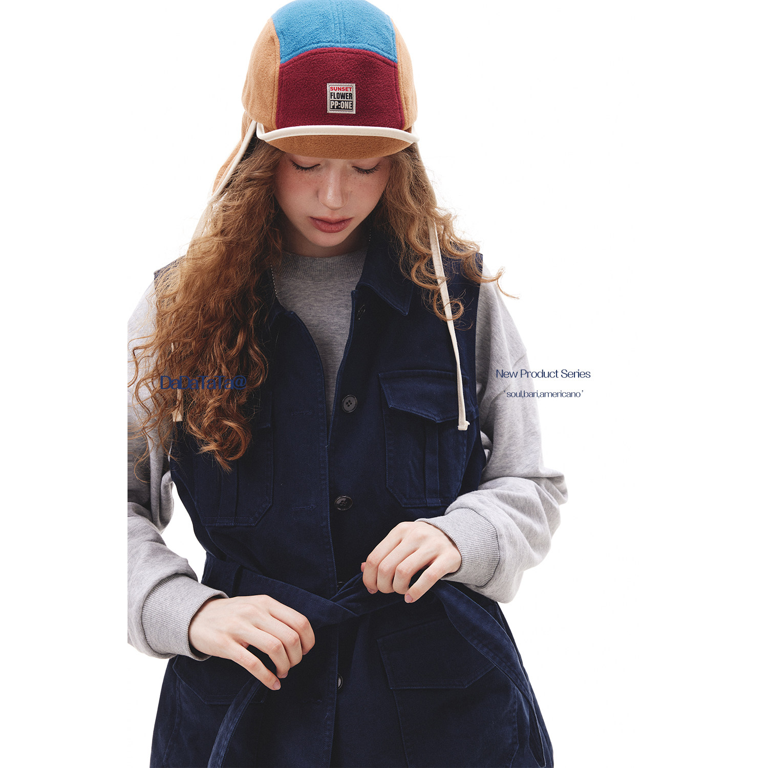 晶咕白标DADATATA【城市旷野】复古设计感多口袋工装马甲女秋大码,淘宝优惠券,粉丝福利购,淘宝优惠卷