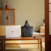 Zhishe Xiangyunsha Ink Bamboo Basket Tea Bag Tea Set Storage New Chinese Style Retro Cloth Bag