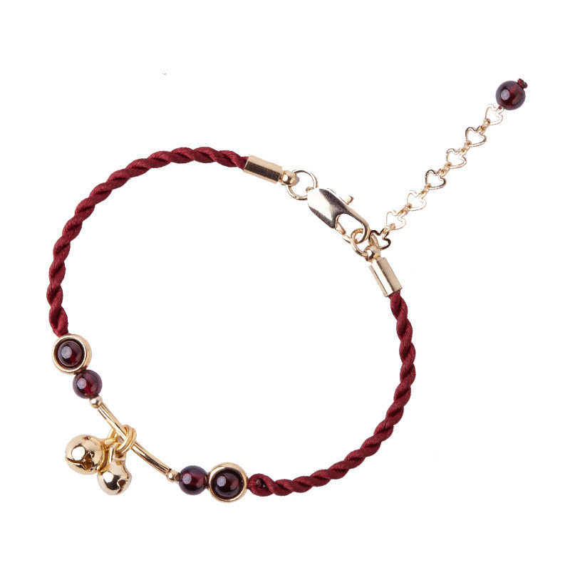 凤凰涅磐本命年女石榴石手工手链 凤凰涅磐手链