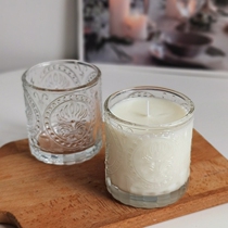 DIY handmade homemade scented scented candle glass cups candle jars Soybean Wax Container Candle Holders Candle Holders decorated reliefs