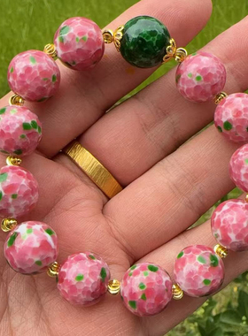 10-16mm老蛙皮琉璃新中式国风手串女士手链 复古手串 大颗粒手链