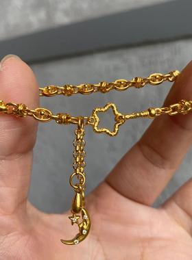 格调 小红书爆款星月神话流苏手链微镶月亮五角星水滴链条手饰女