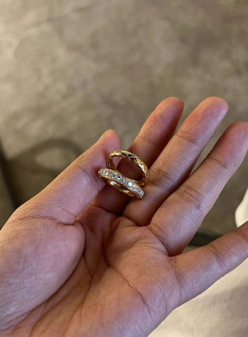 小红书爆款排钻素圈戒指