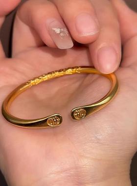 双吉卷草纹手镯2025新款古法