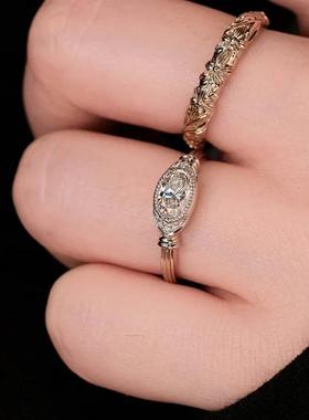 小红书爆款罗马柱中古高级感戒指