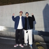 Tide, синяя рубашка, в корейском стиле, оверсайз