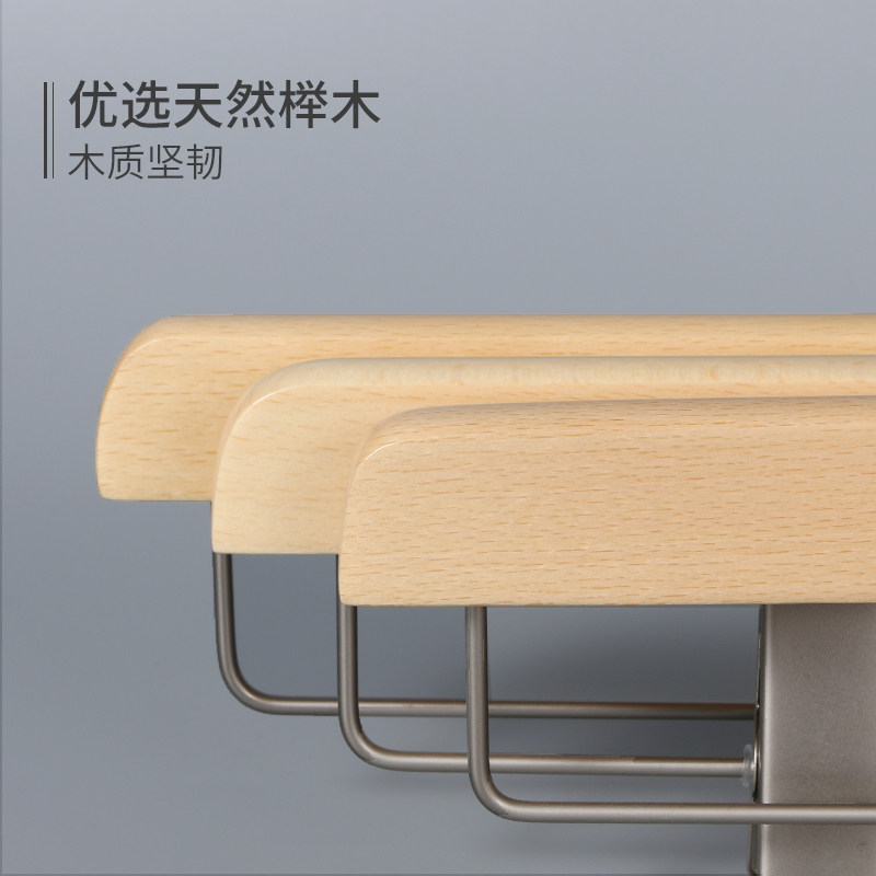 挂裤子专用衣架木质裤架裤夹家用无痕强力实木裙架jk裙夹防炸褶,淘宝优惠券,粉丝福利购,淘宝优惠卷