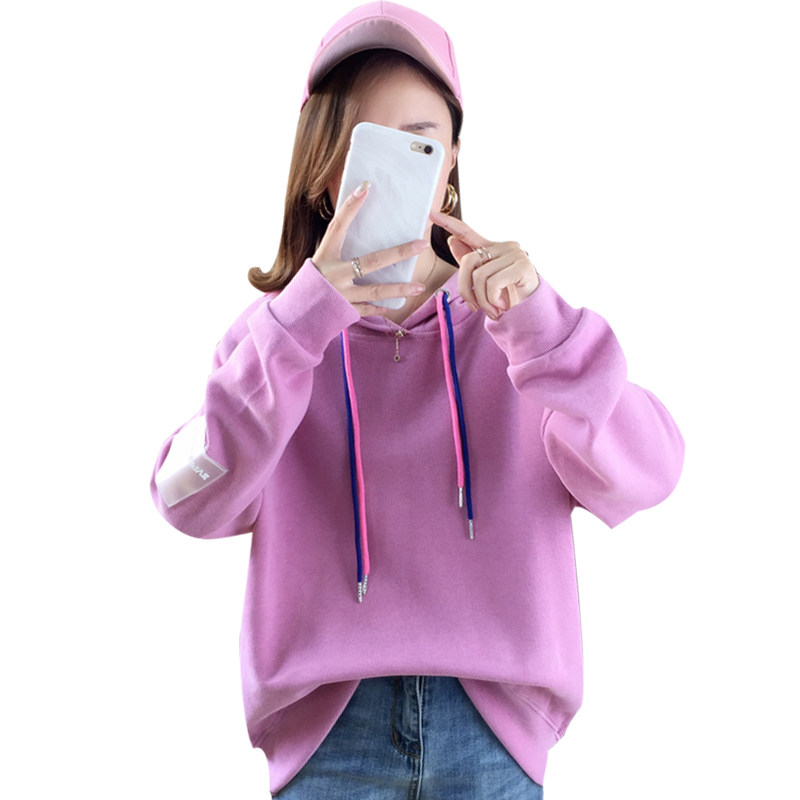 2020新款加绒加厚牛油果绿宽松卫衣 阡玫瑰卫衣/绒衫