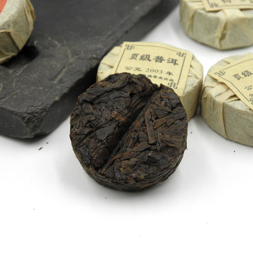 康提高香普洱熟茶2003年楴字陈年小沱茶卡朵小玉饼云南普洱茶叶 - 图1