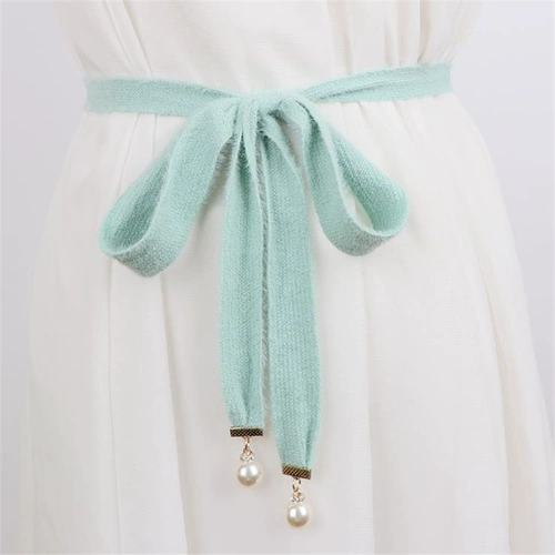 Шерстяное платье, ремень, бархатная универсальная цветная юбка, трикотажный свитер, корсет, шнурок на талию