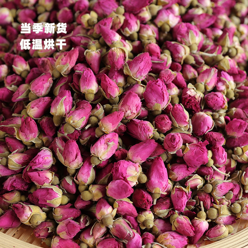 阿四出品|24年新货天然无香精重瓣玫瑰花蕾无硫非平阴花草茶90克 - 图2