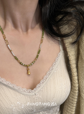 方糖家橄榄石珍珠黄水晶三圈手链