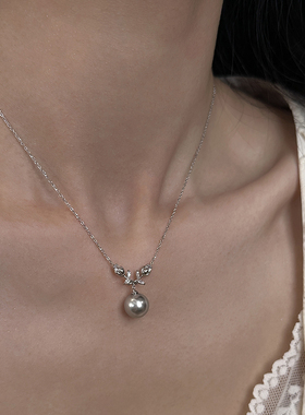 方糖家纯银施家珍珠郁金香项链