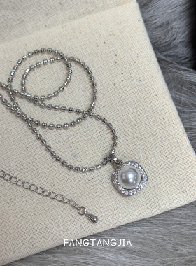 方糖家精致澳白色珍珠方糖项链