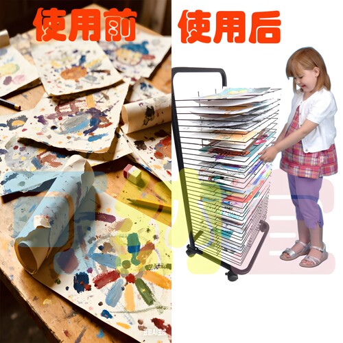 可纳宜2026年新款晾画架丝网美术教室美术画架多层晾画架美术画架 - 图0