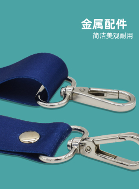 纯色百搭斜挎挂绳金属配件