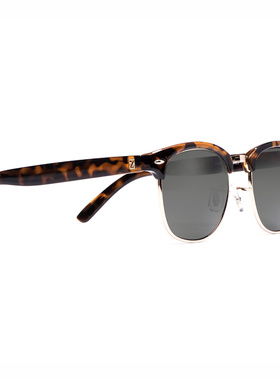 金属半框复古太阳镜墨镜