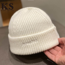 French winter landowners hat children Korean version 100 hitch knitted hat embroidery round face warm cover head cap tide