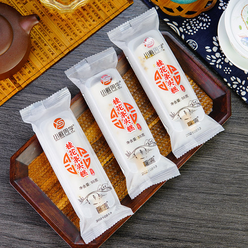 上海特产城隍庙小吃传统糕点桂花条头糕330g 苏式红豆馅糯米糕团 - 图3
