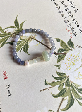 fu利漏 【淡紫如烟】烟紫玉6mm圆珠手串搭配简约大气闺蜜礼物