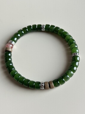 孤品 香芋烟紫和田玉 ／菠菜绿碧玉／baby蓝且末玉+冰粉南红