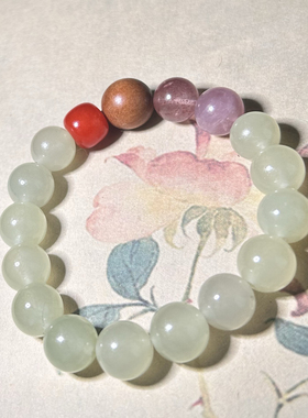 特价 晴水老山檀沉香锦红紫马粉新中式复古国风女款手串送闺蜜礼