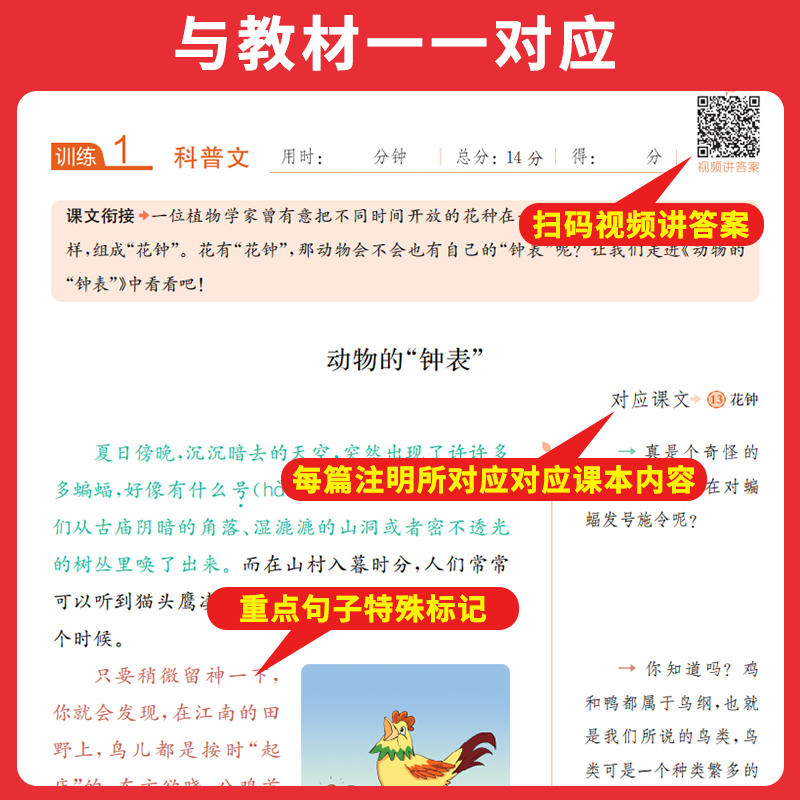 2024春一本小学语文同步阅读三年级下册语文人教版阅读理解同步训练阅读能力每日一练阅读训练100篇教材全解寒假天天练含视频讲解 - 图2