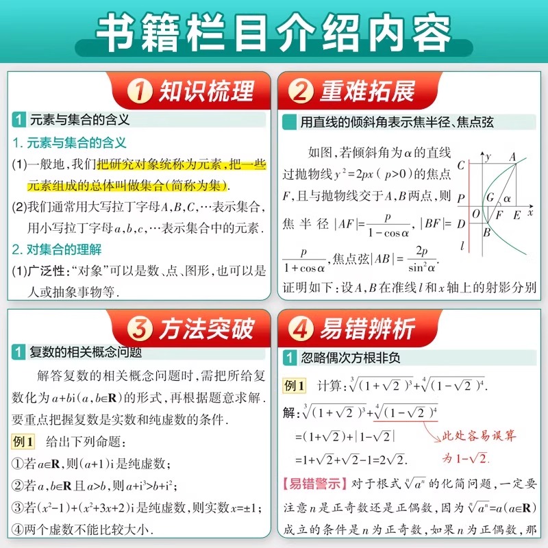 新教材2026高中数学物理化学生物语文英语政治历史地理知识大全高一高二高三高考教辅复习资料文理科基础知识清单手册pass绿卡图书 - 图3
