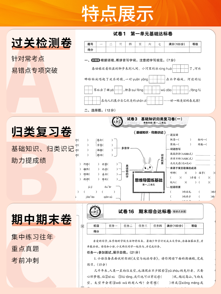 2024春王朝霞试卷单元活页卷期末活页卷小学一二三四五六年级上册下册语文数学英语全套单元测试卷期末冲刺卷人教版北师苏教冀教版-图1