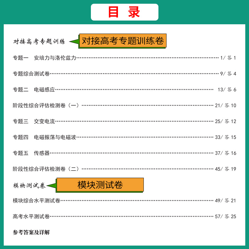 新教材2024版天利38套对接新高考单元专题测试卷高中物理选择性必修第二册人教版RJ高二物理选修2课本教材同步训练考试卷复习资料 - 图1