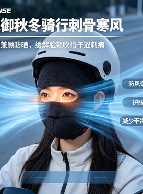 电动车双层真丝羊毛骑行保暖口罩